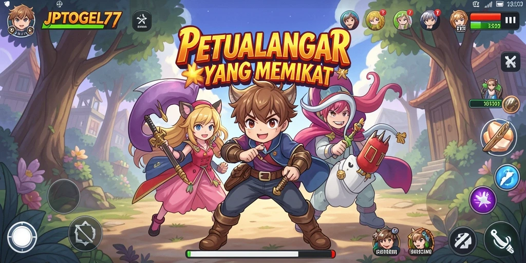 Screenshot utama JPTOGEL77 menampilkan pertarungan seru di dalam dunia anime.